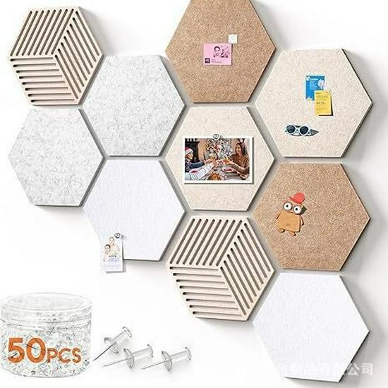 Hexagonal Soundproof Self-Adhesive Wall Panel – Noise Reduction Polyester Fiber Felt Board