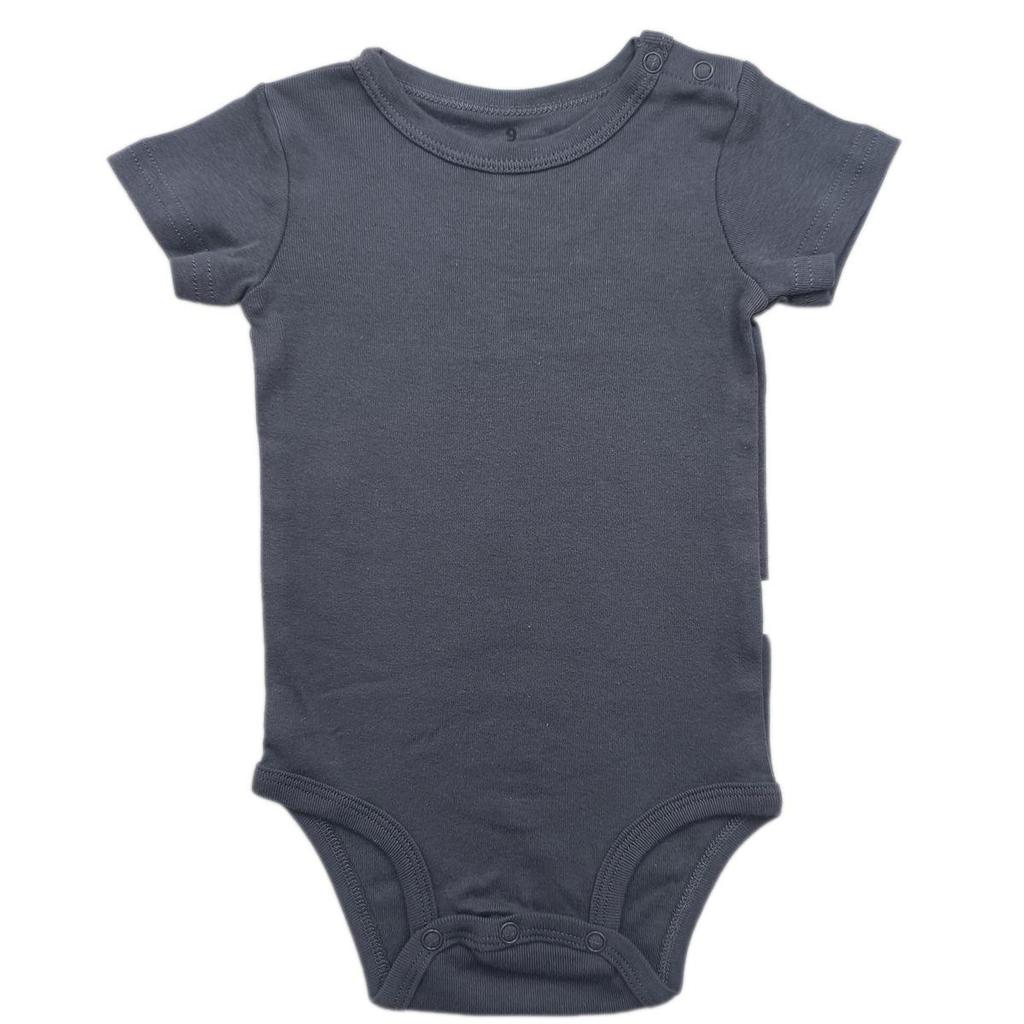 Baby Shoulder Snap Ribbed Cotton Bodysuit - Short Sleeve One-Piece Romper for Boys & Toddlers