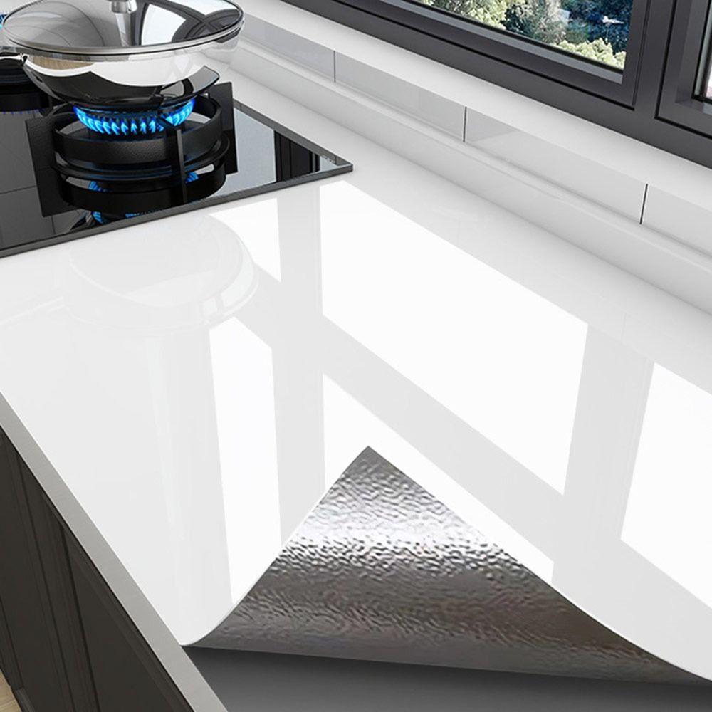 Samolepky na zeď na kuchyňskou desku odolné proti oleji Vodotěsný film na renovaci sporáku Nová tapeta na dlaždice