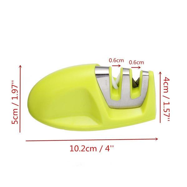 Grinder Knife Scissors Stone Steel Mini 2 Stage Double Groove Rod Sharpener Grindstone