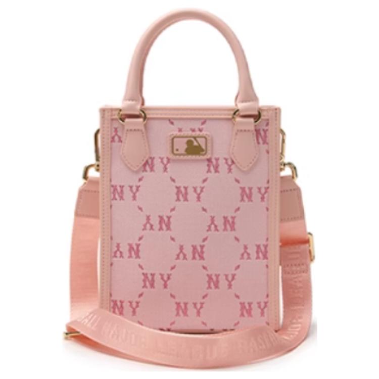 New MLB Polyester Shoulder Bag Crossbody Bag Handbag Regular Unisex Pink 7ACRMDB4N-50PKL