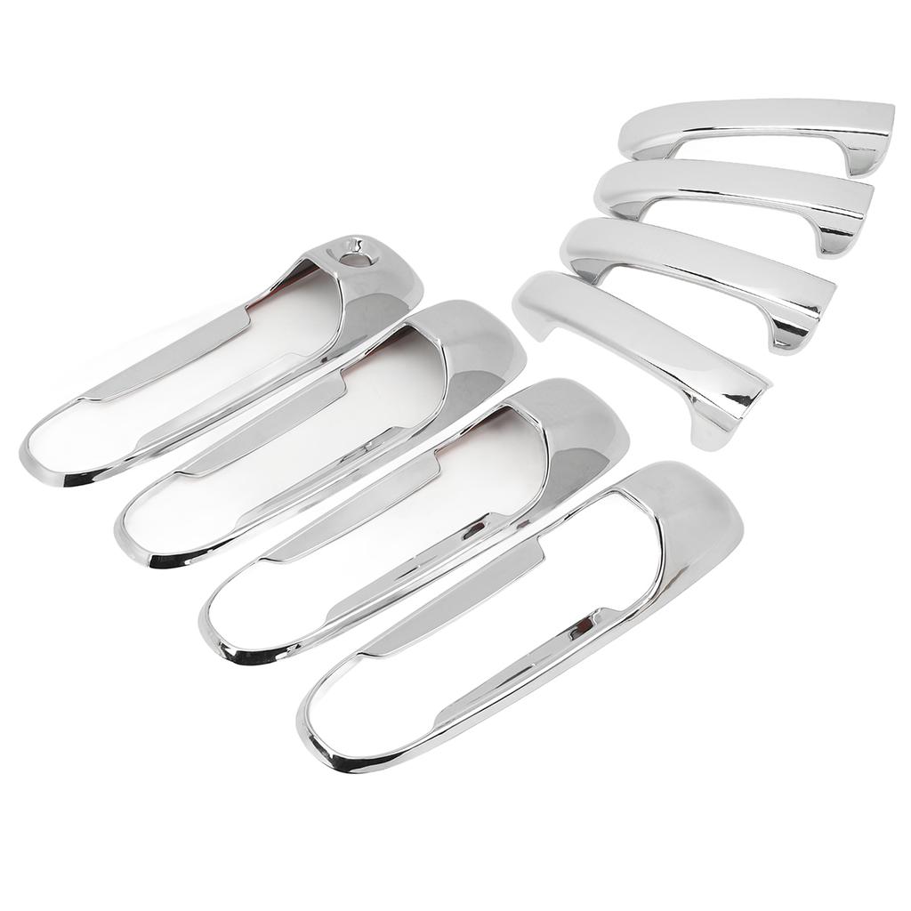 4PCS Chrome Door Handle Cover Anti Scratch Car Left Right Side Handle Cap Replacement for Dodge RAM