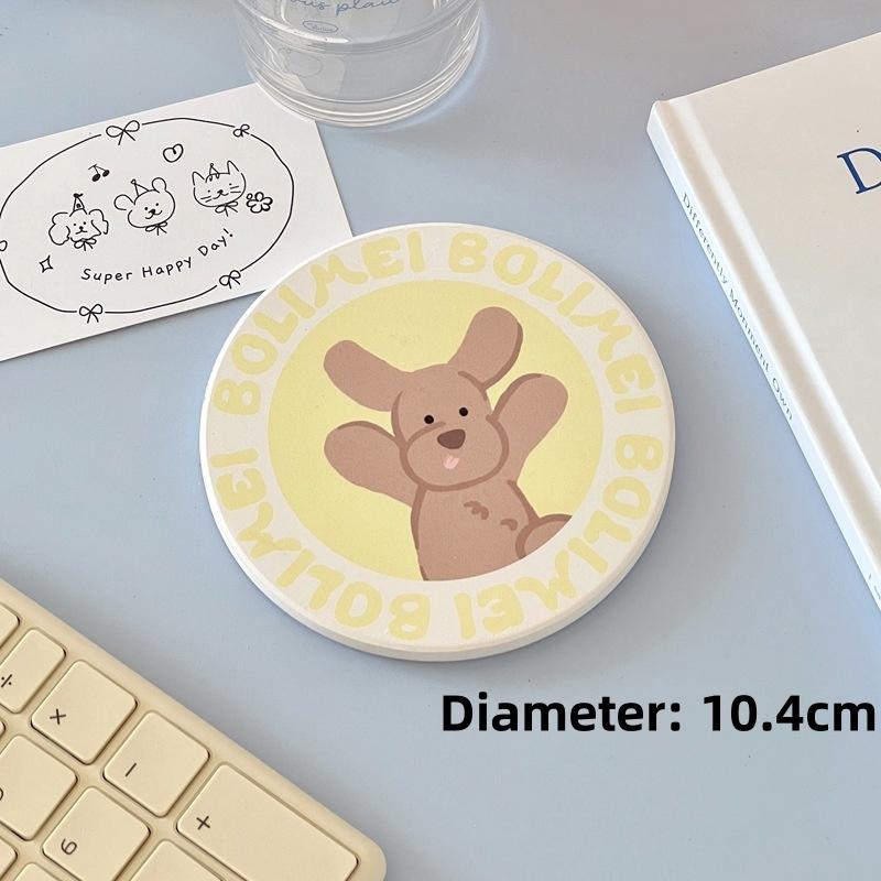 

Мультяшные животные керамические подставки теплоизоляция защита от ожогов нескользящий коврик креативная домашняя влагопоглощающая подставка кухонный аксессуар