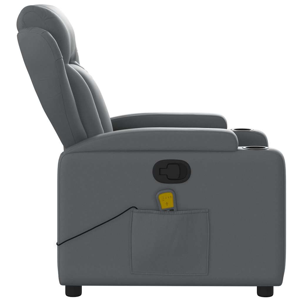 Massage Chair Relaxation Chair Grey Artificial Leather