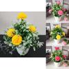 Artificial Hydrangea Plant With Plastic And Silk Flowers For Home Decor And Tabletop Display