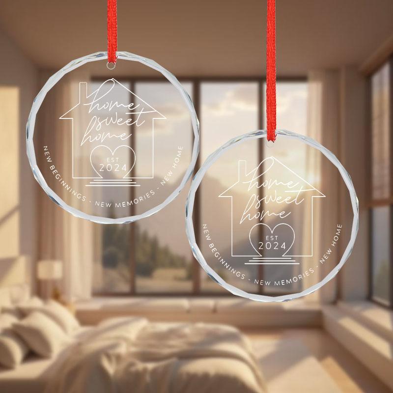 1pc/2pcs House Warming Gifts for New Home Housewarming Christmas Ornaments for Decorations First Christmas In Our New Home Gift Ideas