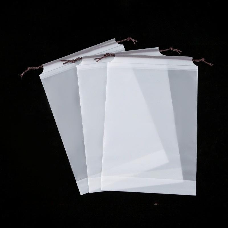 100pcs Frosted Drawstring Bags Thicken Waterproof and Dustproof Storage Pouch Travel Swimming Home Shoe Clothing Reusable Universal Bundle Pocket