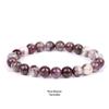 She Yao Natürlicher Kristallachat Tigerauge Armband - Modeschmuck mit einzelnen runden Perlen