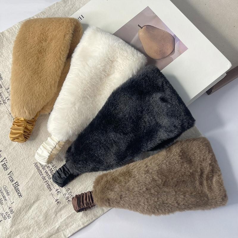 Wide Band Winter Headbands Stretchy Elastic Hair Band For Women Men Windproof Warm Fleece Lined Ear Cover For Cold Weather