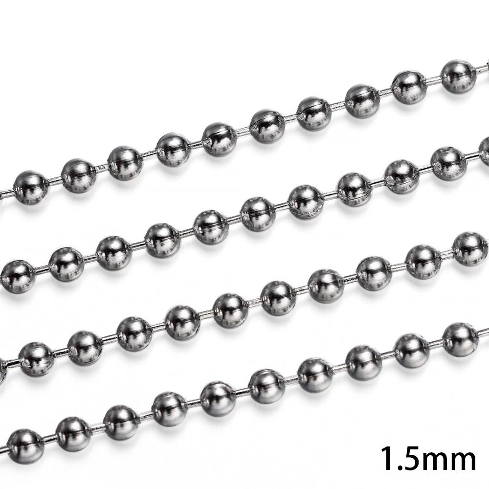 5m/lot 1.2mm-4.0mm Never Fade Stainless Steel Multi Styles Necklace Extender Chains For DIY Jewelry Making Findings Accessories