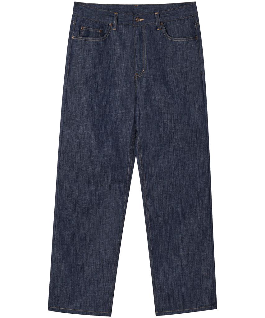 Lapper [Set][Summer][Non-Fade] Denim Work Shirt Long Sleeve Set-Up Ver.1 - Deep Blue