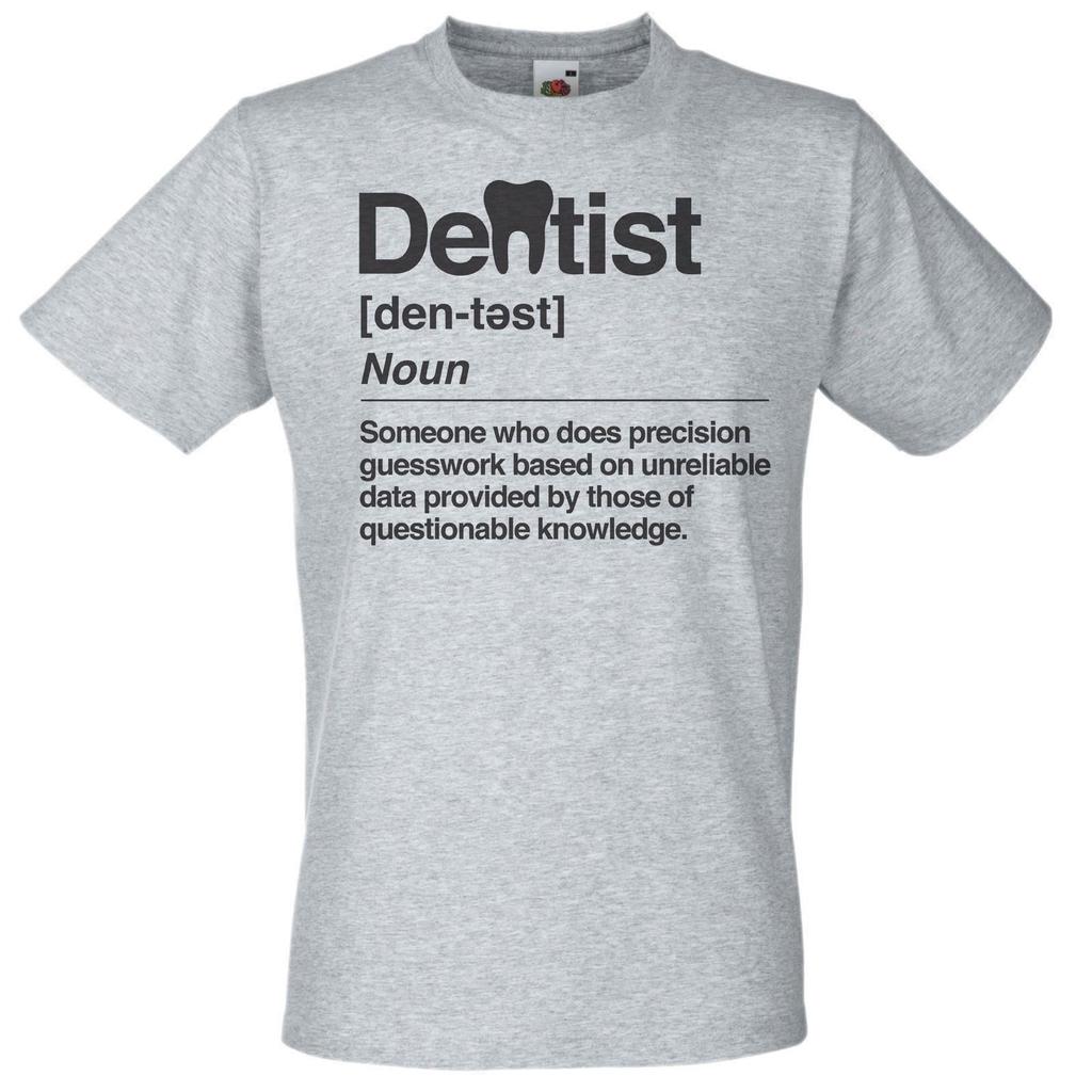 Adults Dentist Defined Dental Surgeon Funny Profession Unisex Grey TShirt