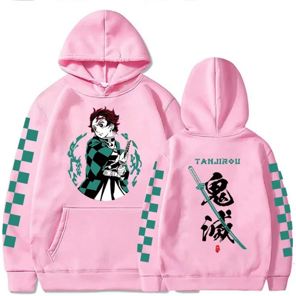 Demon Slayer Japan Anime Plus Size Hoodie Tanjiro Kamado Men Sweatshirts Y2k Harajuku Unisex Casual Pullover Clothes Tops