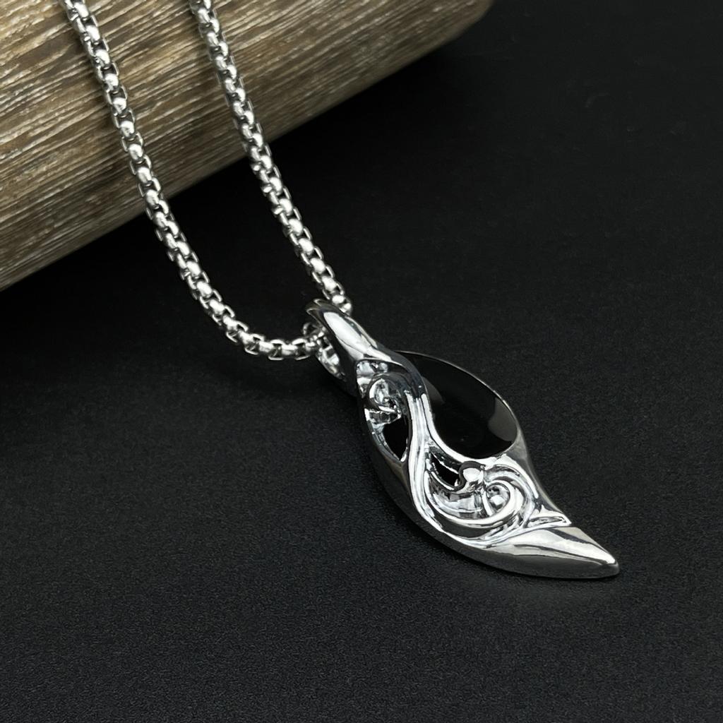 Retro Viking Jewelry Necklace Personality Creative Geometric Punk Style Stainless Steel Necklace