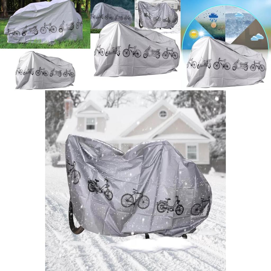 Durable Grey Mountain Bike Cover For Ultimate Sun Shielding And Rain Defense