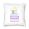 Read More Books Bunny Flower Pillowcase Polyester Linen Velvet Creative Zip Decorative Pillow Case Home Cushion Cover 45X45