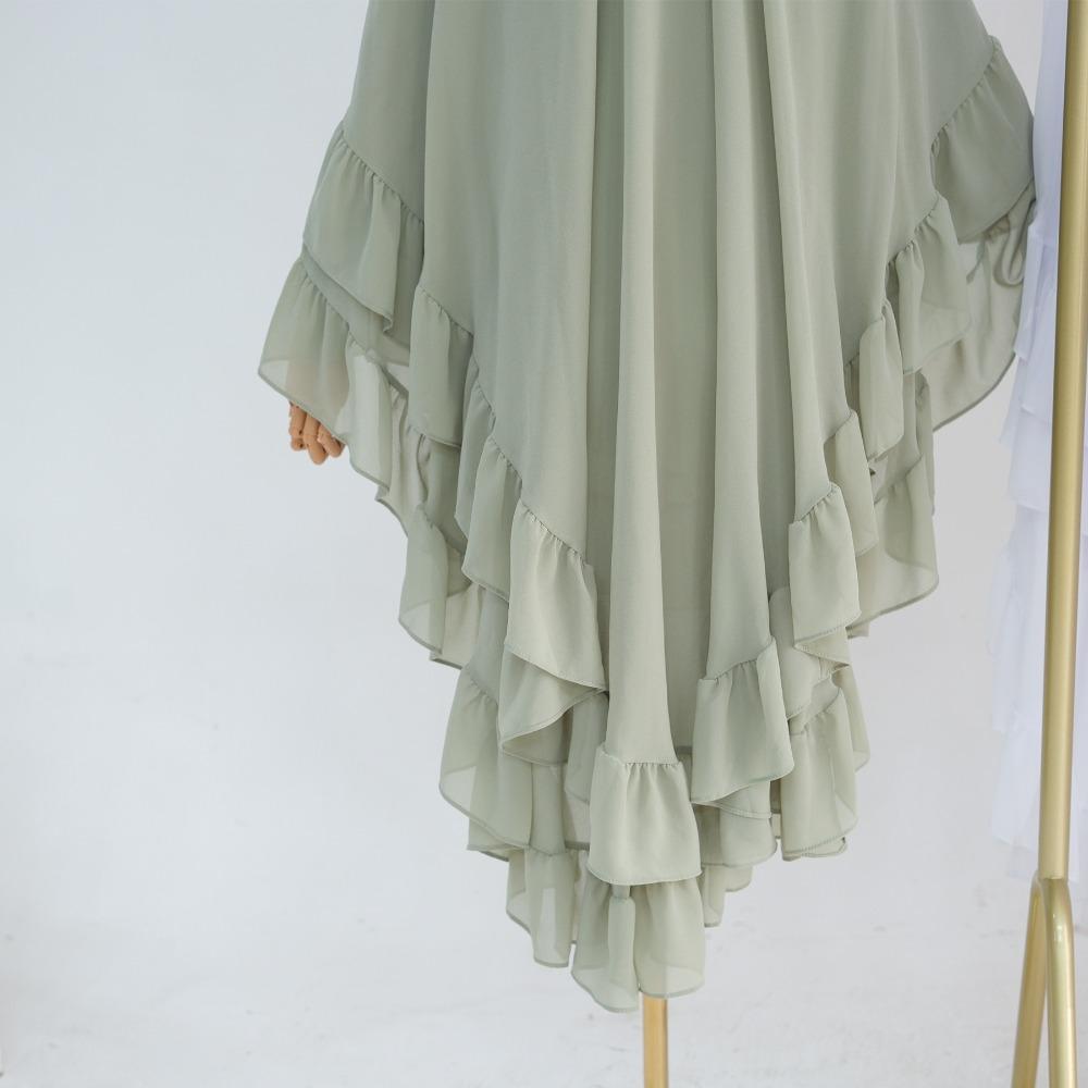 Headscarf Ramadan Khimar Abaya Solid Color Prayer Dress Muslim Abaya  Dubai Saudi Black Robe