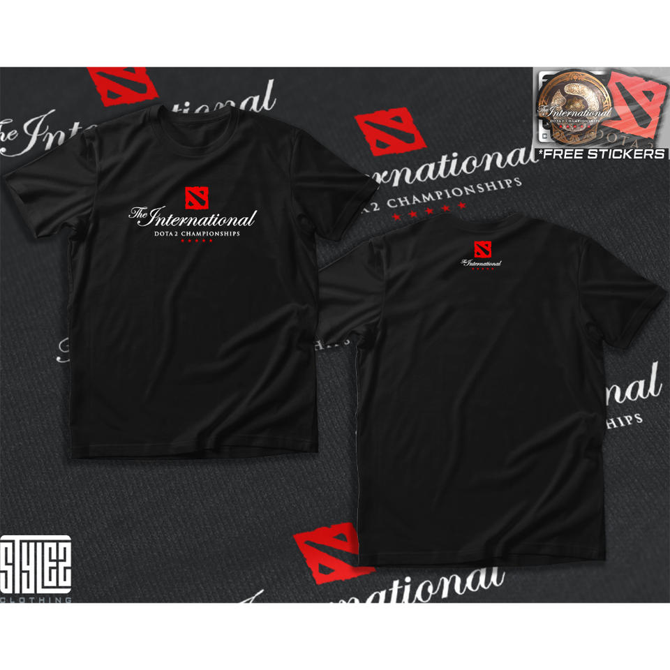 Dota2 TI The International 2026 Meisterschaften Doppelseitig bedrucktes T-Shirt E-Sport Gamer Unisex Freizeit Kurzarm Baumwoll-T-Shirts