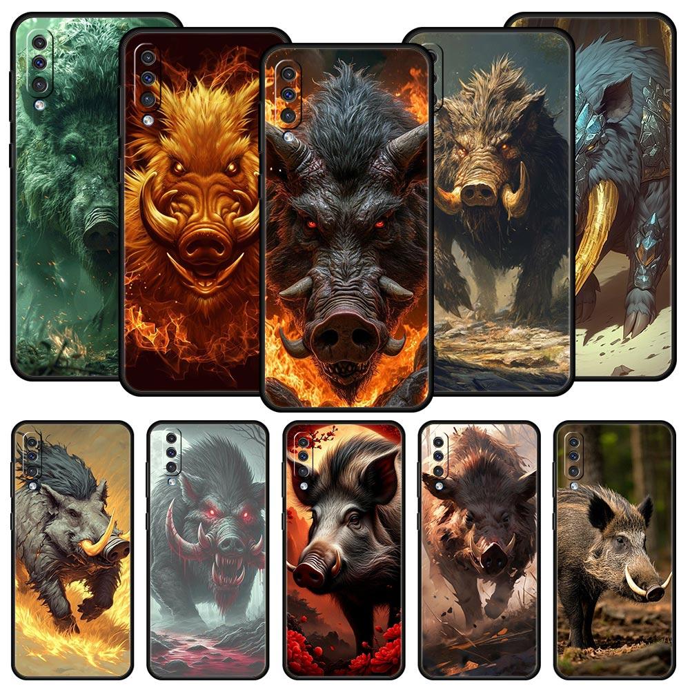 Wild Boar Phone Case for Samsung Galaxy A56 A36 A26 A16 A34 A24 A42 A22 A20 A12 A40 A30 A10 5G Soft TPU Cover Shell Fundas Capas