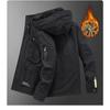 Winter Men's Cotton Coat Plus Velvet and Thickened Coat, Work Jacket, Multi-pocket Hooded Top Coat