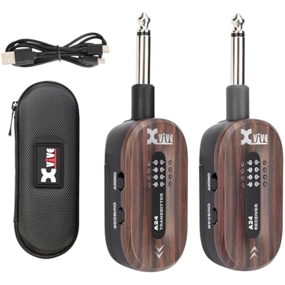 Xvive Xvibe A24 Guitar Wireless System XV-A24 Rosewood Wireless Guitar System Rosewood