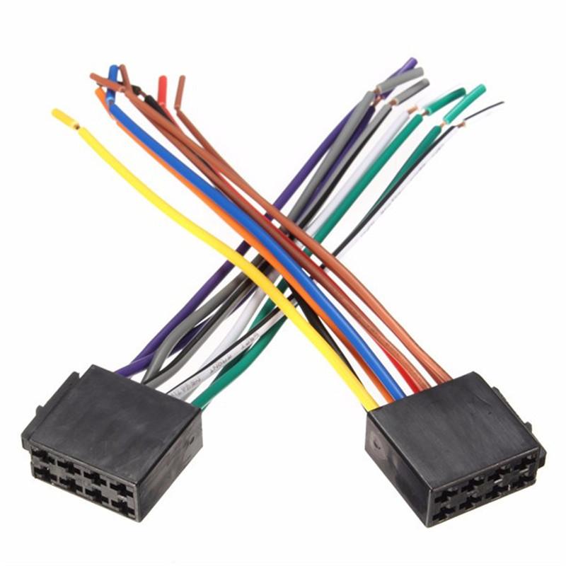 Universal Adapters Wire Harness Adapter Universal Female ISO Wiring Harness Car Radio Adaptor Connector Wire Plug Kit Radio Accessories 4