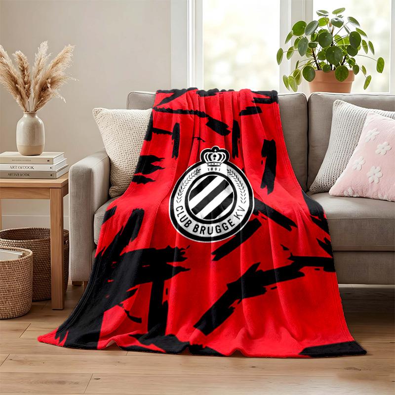 Club Brugge KV Blanket Flannel Blanket Soft Cozy Plush Throw for Sofa Bed Lightweight Home Decoration