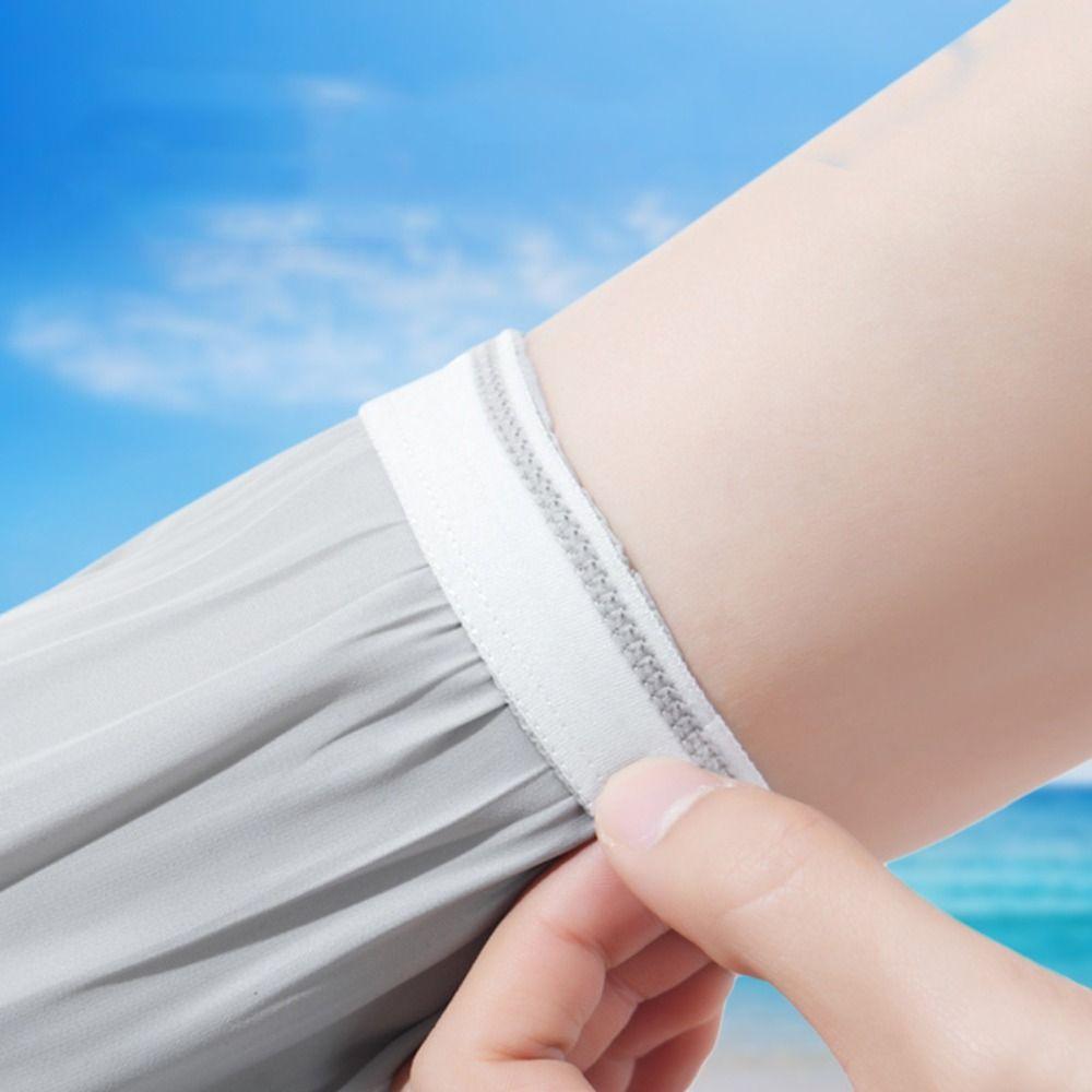 Flip-finger Ice Silk Sleeves Gloves UV Insulation Cycling Gloves Cute Sunscreen Sleeve  Summer