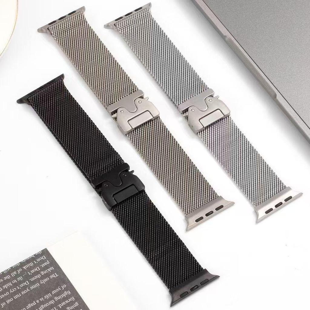Milanese Loop with Deployment Clasp for Apple Watch S10 Series
