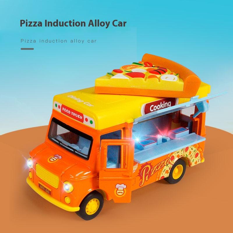 Metal Die-cast Food Truck Children's Toy Car Model, Parent-child Game Toy Vehicle, Improve Cognition, Halloween toy gifts