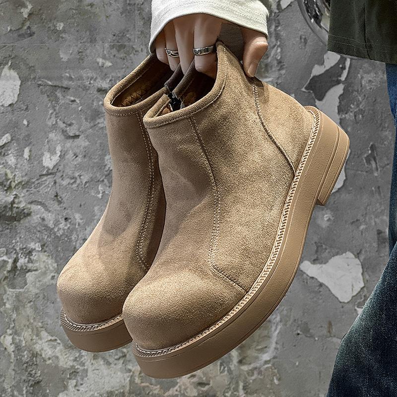 2026 Fashion Suede Leather Mens Chelsea
