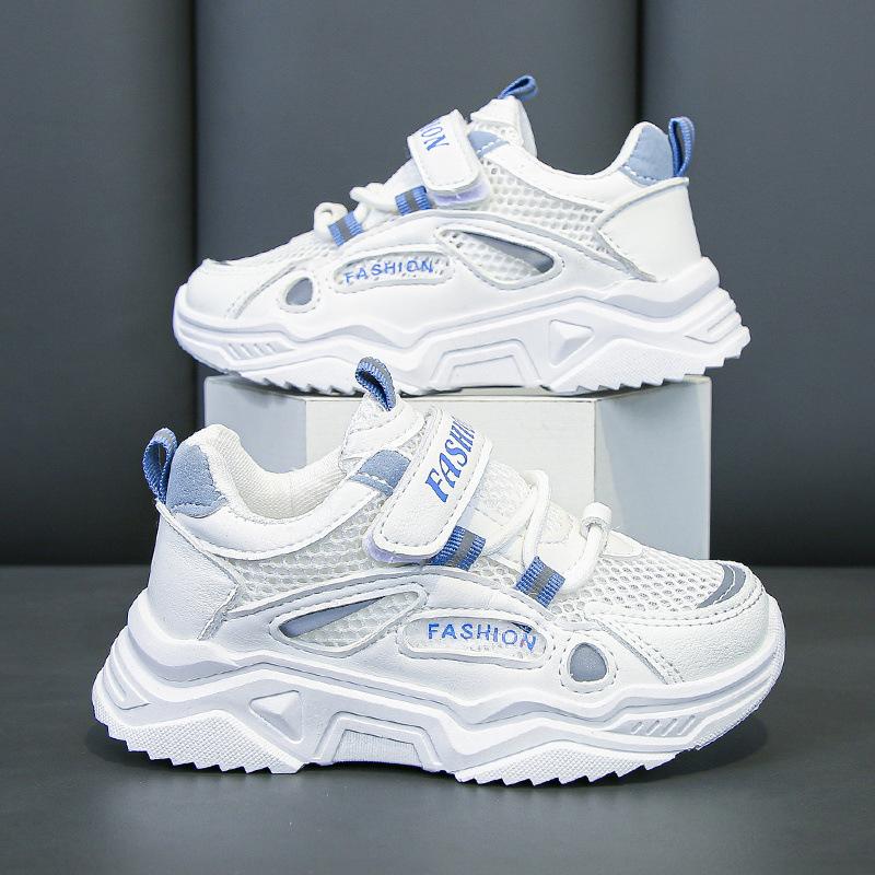 Boys Summer Net Shoes 2025 New Children's Mesh Breathable Dad Shoes Ultra-light Soft Sole Girls Sports Shoes