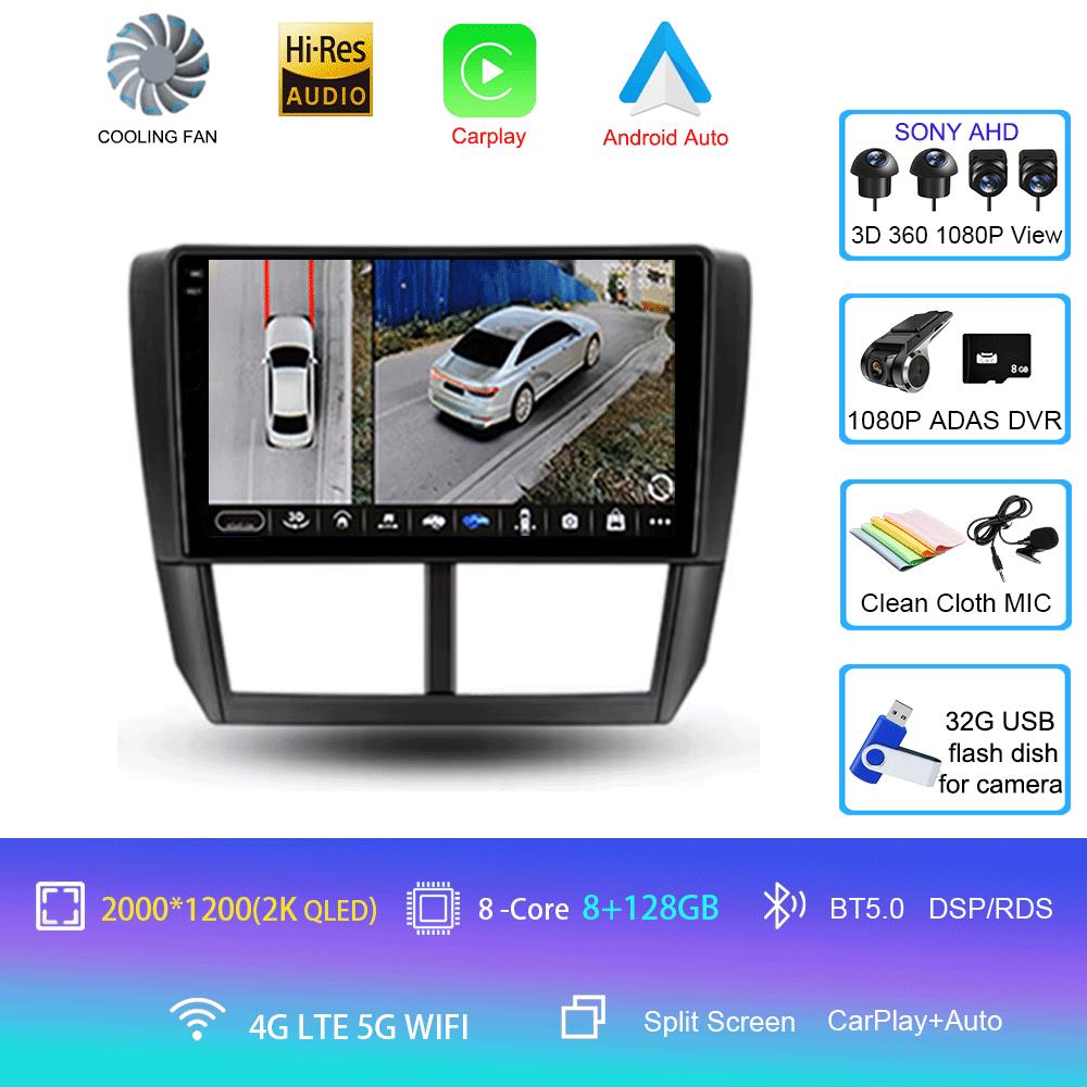 Android 14 For Subaru Forester3 SH 2007-2013 Subaru Impreza GH GE 2007-2011 Car Radio Navigation Multimedia Video Player Stereo