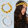 Fun Fresh Artificial Daisy Garland Headbands Women Daisy Flower Braid Wreath Hair Band Girls Bohemia Beach Vacation Headdress