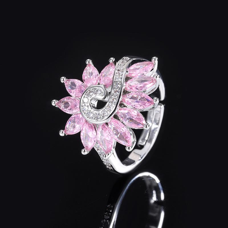 

Кольцо с подсолнухом класса люкс, темперамент Muse, корейская версия, регулируемое, открывающееся кольцо