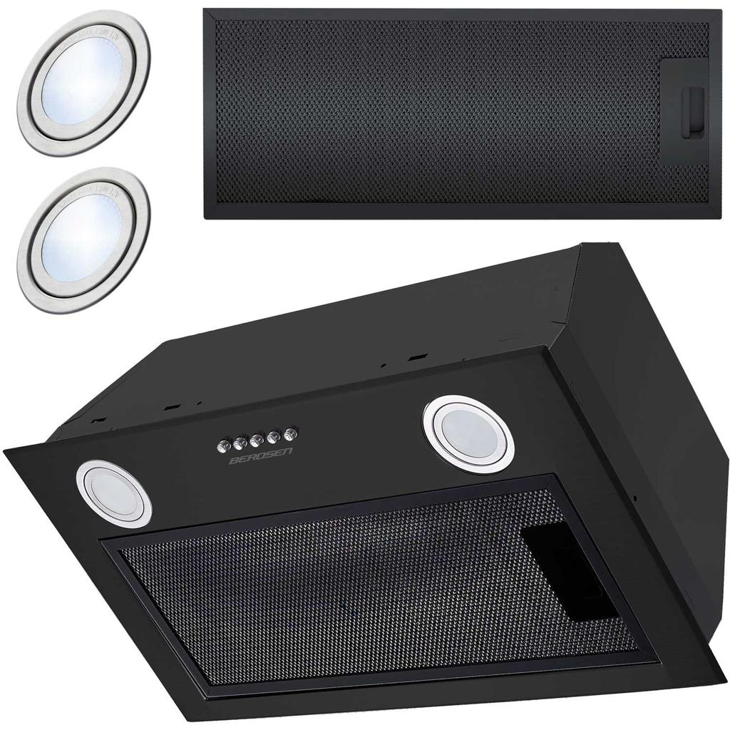 Under-cabinet Kitchen Hood 60 Cm Black BE-50