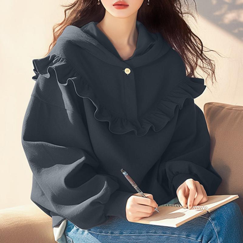 

VONDA Женские осенние толстовки с длинным рукавом и капюшоном S темно-серого