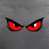 Fierce Eyes Motorcycle Sticker Bold Pattern 1PC Waterproof Decal for Bumpers Laptops Skateboards Windows