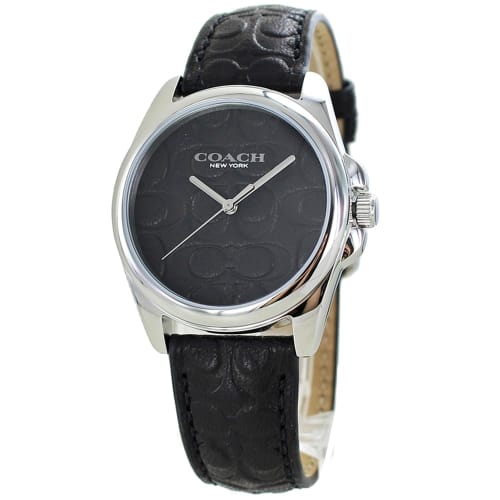 

Coach Women s GREYSON Leather Watch with Leather Strap 14504142