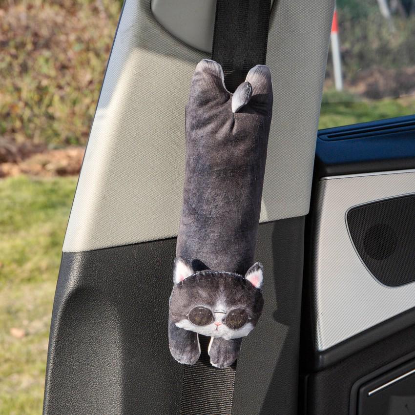 Dog Cat Car Neck Pillow Seat Belt Shoulder Pad Car Neck Pillow Travel 3D Animal Neck Cushion Universal Car Accessory Cartoon