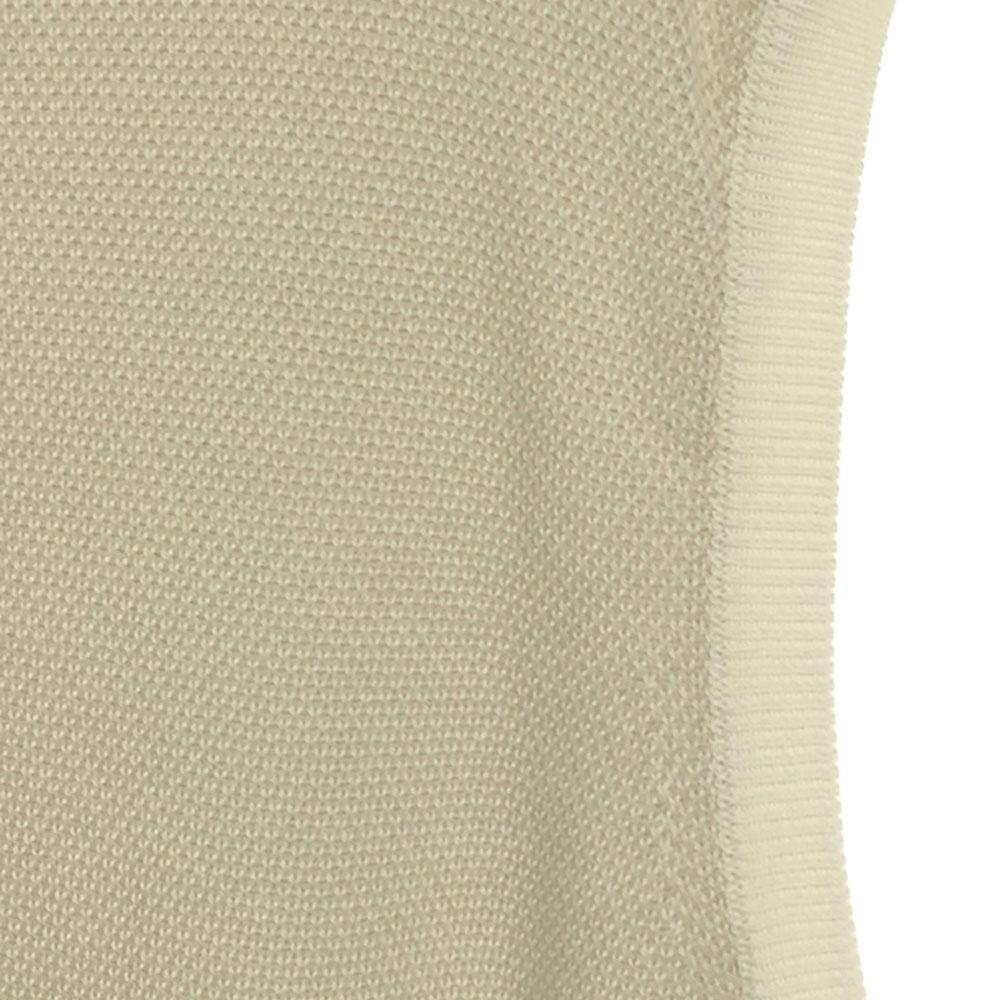 CRUCIANI made in Italy cotton Knit vest 48 Light gray x white Men's Used