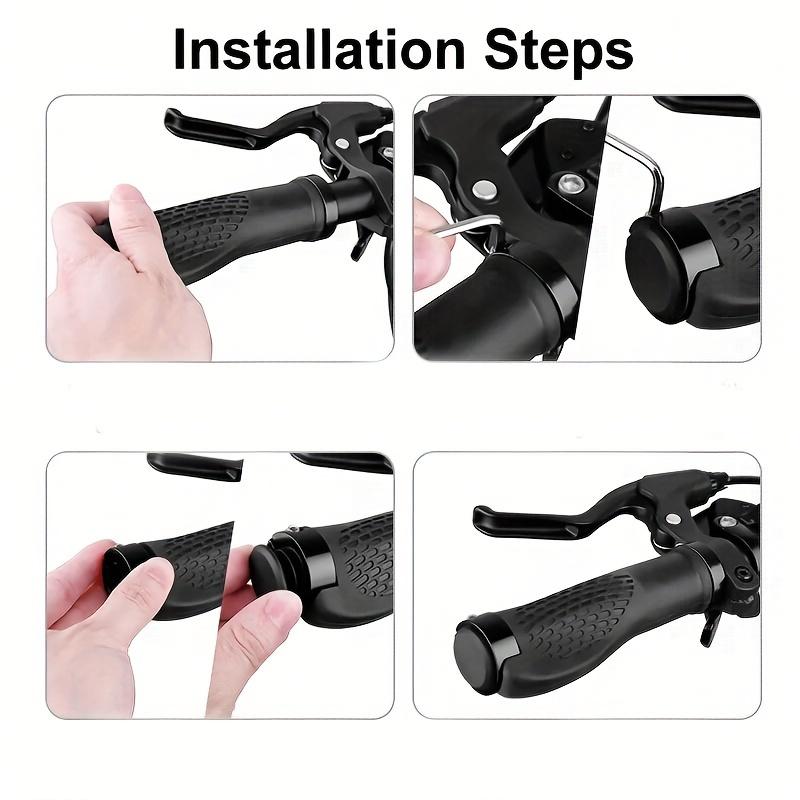 Anti Skid Rubber Bicycle Grips, Mountain Bike Lock On Bicycle Handlebars Grips, 2.5cm MTB Road Cycling Skid Proof Grips