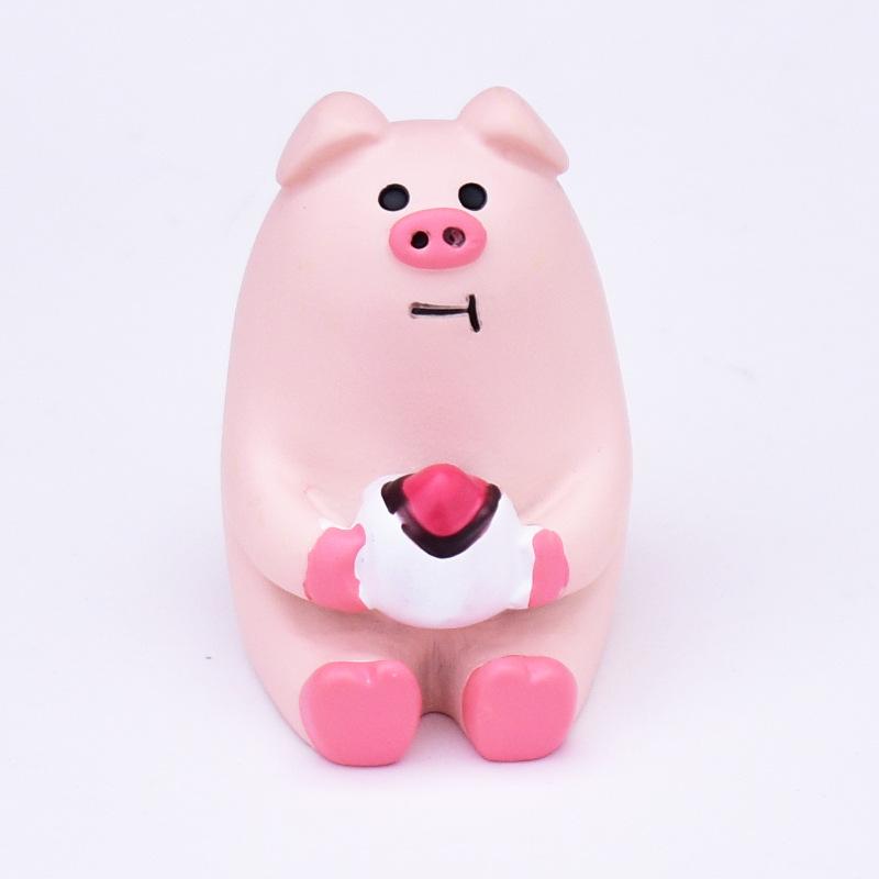 Romance Japanese Cat Groceries Pink raised pig Play Gifts INS Resin Crafts DIY memo clip Small Ornaments Collection Gifts