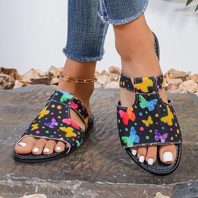Fashion 2024 New Women's Shoes Flat New Slippers Comfortable Casual Female Slides Summer Rome Open-toe Women Slippers Zapatos De Mujer