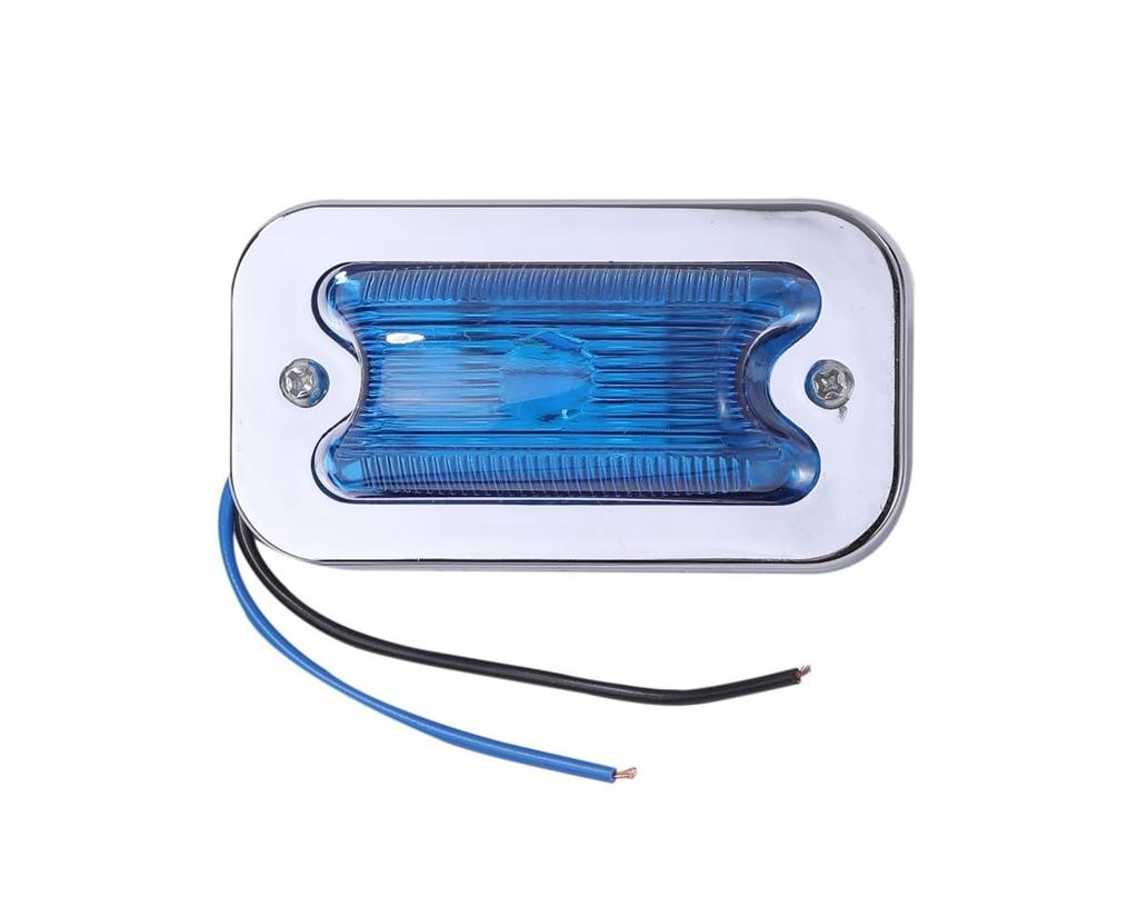 LED 24V Quadratische Seitenmarkierungsleuchte, Satz mit 10 Lichtern mit offener Frontglaslinse