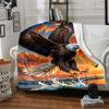 1pc Eagle, Ocean Sunset Blanket Lightweight Blanket Throw Blanket For Sofa, Bed, Travel, Camping, Livingroom, Office, Couch, Chair yy251010014