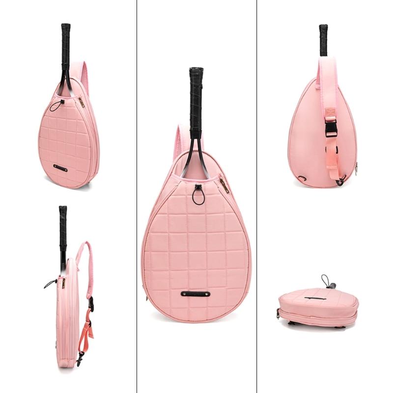 Water Resistant Slings Bags For Tennis Paddles And Pickleballs Racket, Chest Bag Adjustable Shoulder Strap Sports Purse