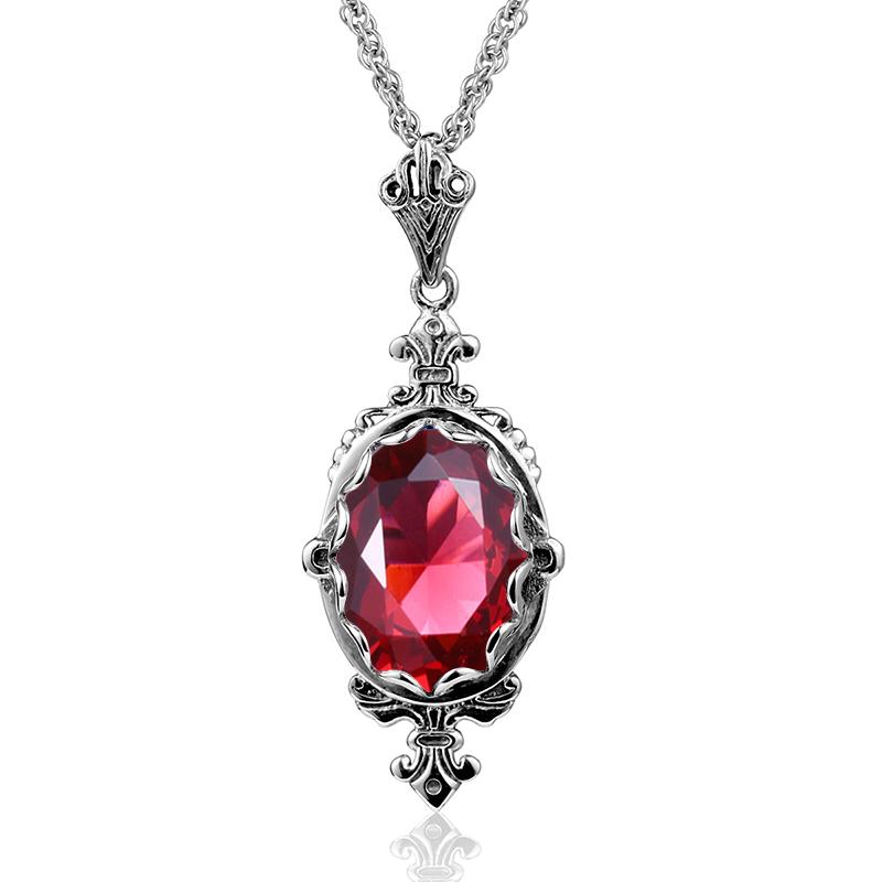 100% Sterling Silver 925 Citrine Necklace Women Luxury 10*14mm 8ct Oval Yellow Stone Pendant Victoria Style Jewelry Gift Female