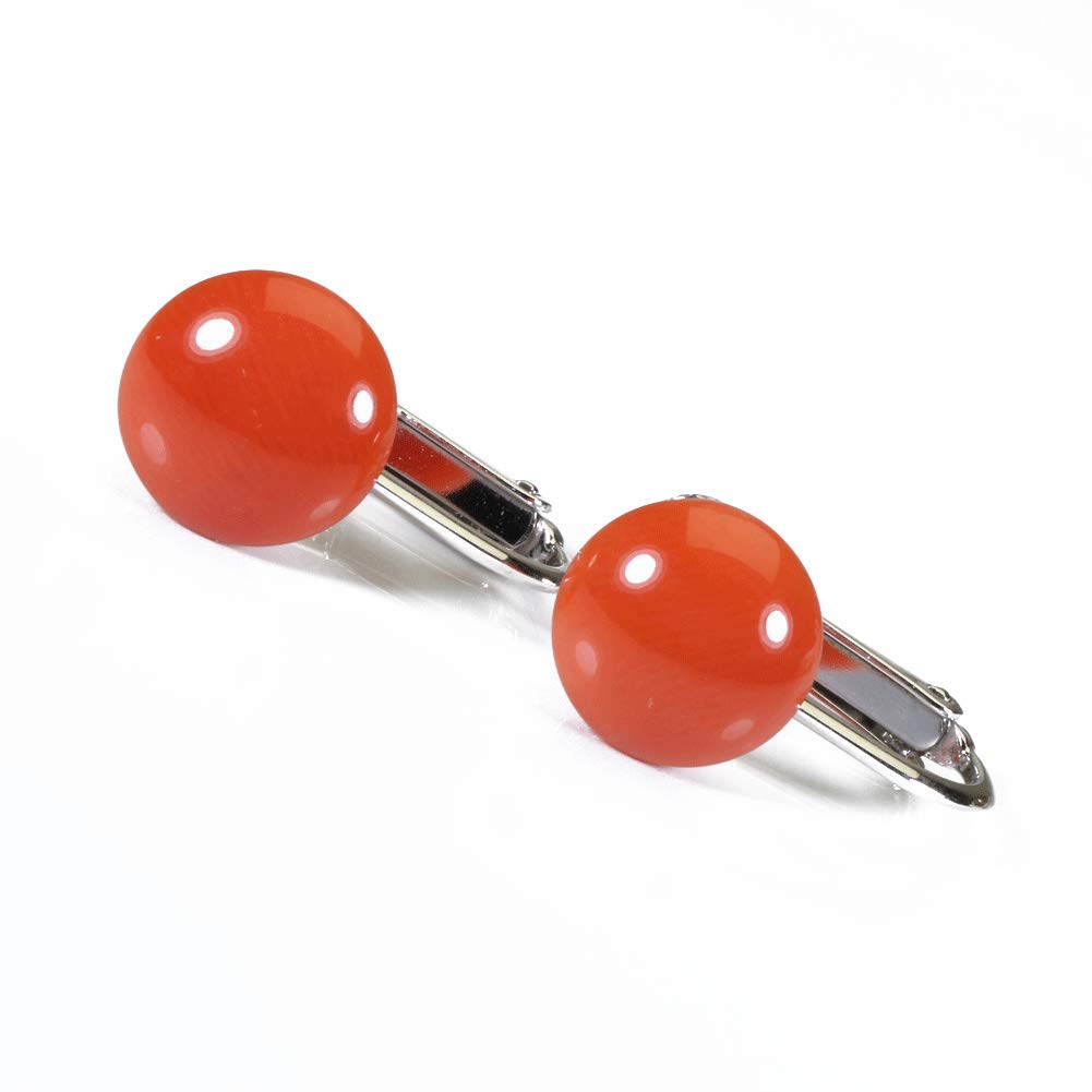 

Mediterranean red coral Sarji Huwatari earrings silver undyed червоний