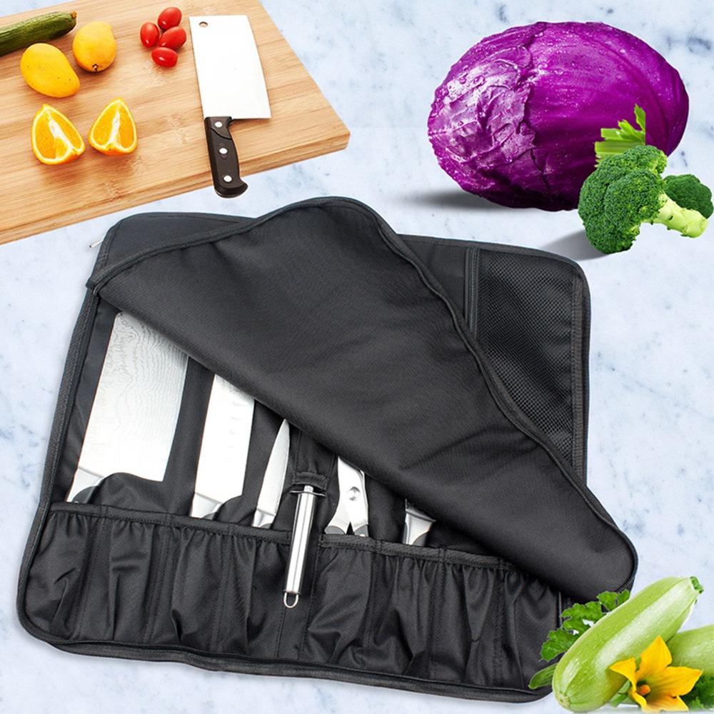 20.47×18.5in Knife Roll Bag Double-layer Knife Storage Bag Durable Chef Knife Case  Camping
